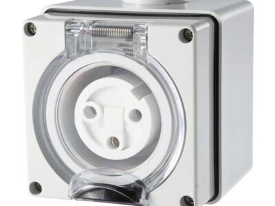 3 Pin Round Industrial Socket 32A - S332R3P