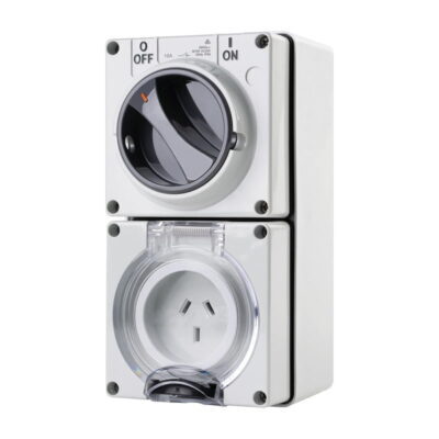 3 Pin Flat Industrial Switch & Socket 10A - SS3101P