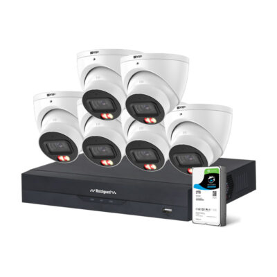 6.0MP AI Smart Dual Light CCTV Kit with 6 Cameras (2TB) - NVRKIT-G862-6C