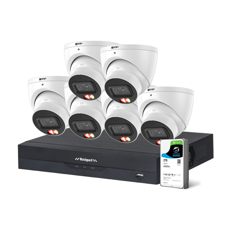 6.0MP AI Smart Dual Light CCTV Kit, 6 Cams (2TB) - NVRKIT-G862-6C