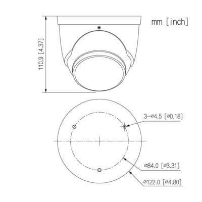 Professional AI Series 8.0MP Fixed Deterrence Turret (Black) - VSIPP-8DG-ID3-B - Image 4