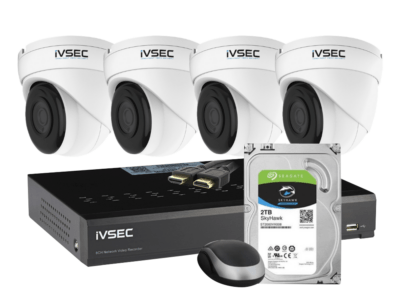 IVSEC KIT 4 X NC340XA 12MP IP CAM  NR3082X-2TB PoE NVR 4K ADV IVS