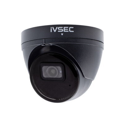 IVSEC TURRET IP CAMERA 5MP 2.8MM LENS POE IP66 30M IR MIC IVS BLACK