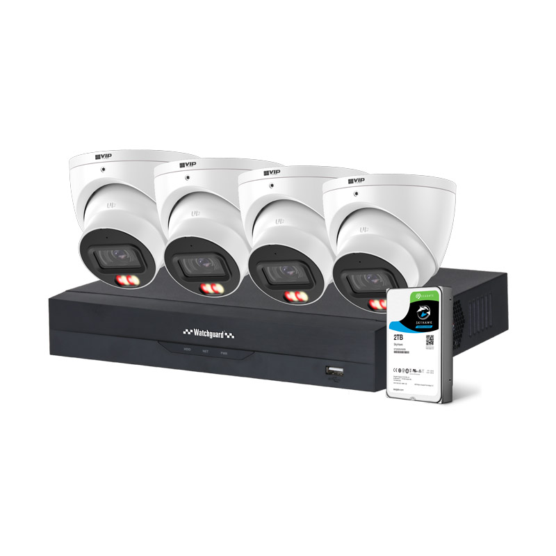 6.0MP AI Smart Dual Light CCTV Kit, 4 Cams (2TB) - NVRKIT-G462-4C