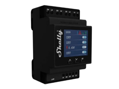 SHELLY 4PM PRO 4 CIRCUIT DIN RAIL WI-FI RELAY SWITCH WITH POWER METERING