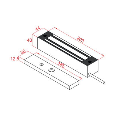 Outdoor Surface Mount Magnetic Lock with Lock Sensor - MAGLOC200S - Image 4