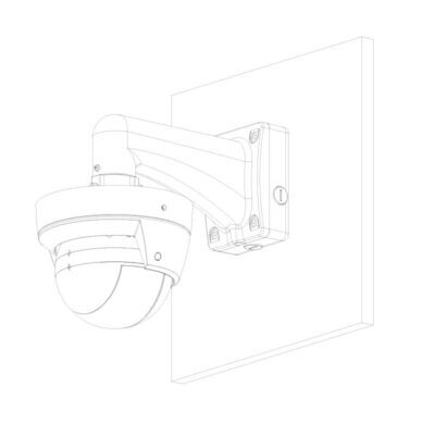 PTZ Right Angle Wall Mount Camera Bracket (Silver) - VSBKTB303W-SG - Image 2