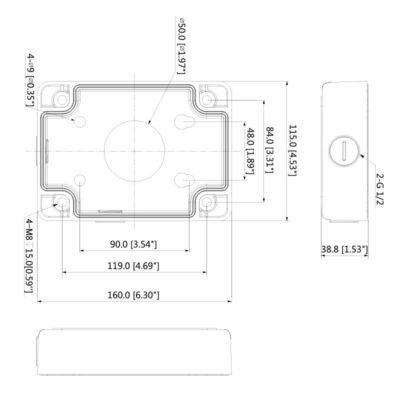 Adapter/Junction Box (Silver) - VSBKTA120-SG - Image 3