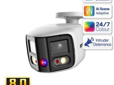 Professional AI Series 8.0MP 180° Active Deterrence Bullet - VSIPP-8BD-ID3