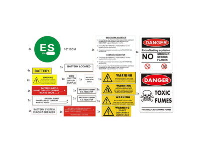 Battery Label Kit Grid Connected DC Isolator - SLR-BATKIT
