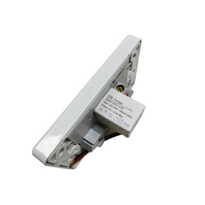 AVOL Power Point 2 Gang Double Pole | 250VAC 10A | White | Horizontal | USB Type A/C Charger - Image 3