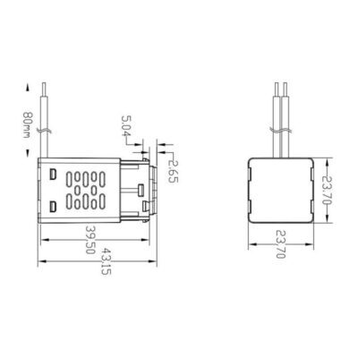 Mini Type A+C USB charger Mechanism | 2.4A | White - ELM162 - Image 2
