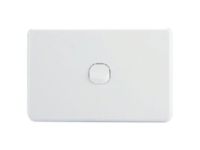 AVOL 1 Gang Light Switch 10A | White | Horizontal - ESW141