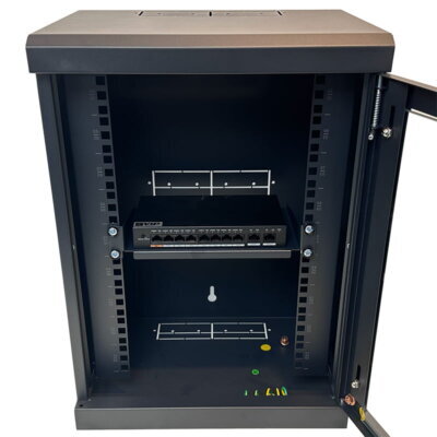 10'' 9RU 250mm Pre-assembled Wall-Mount Data Cabinet - RMC-B9U250W - Image 2