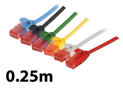 0.25m CAT6A Ethernet Cable Patch Lead (Blue) - NETCABLE025BL6U