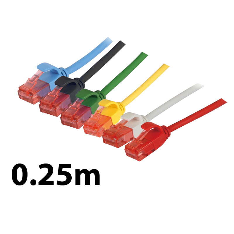 0.25m CAT6A Ethernet Cable Patch Lead (Blue) - NETCABLE025BL6U
