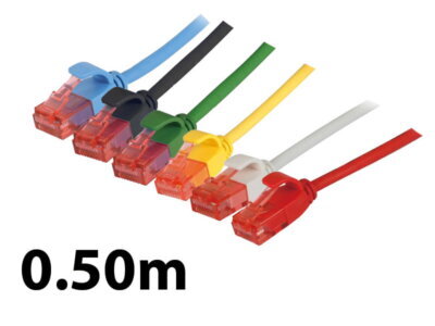 0.50m CAT6A Ethernet Cable Patch Lead (Blue) - NETCABLE050BL6U