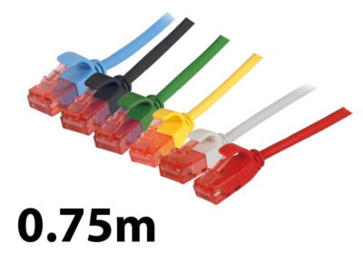 0.75m CAT6A Ethernet Cable Patch Lead (Blue) - NETCABLE075BL6U