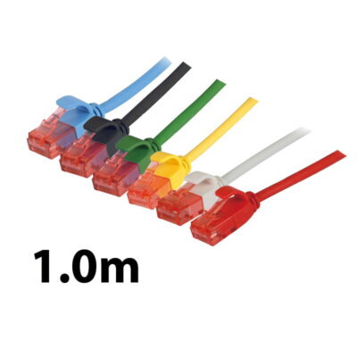 1.0m CAT6A Ethernet Cable Patch Lead (Blue) - NETCABLE100BL6U