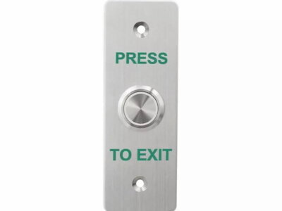 Press to Exit Button - SS - 115mm x 40mm