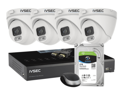 LX Series KIT 4 X 4MP IP Camera 4 x PoE Recorder with 2TB