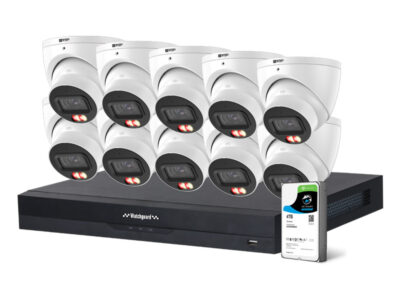 6.0MP AI Smart Dual Light CCTV Kit with 10 Cams (4TB) - AOS-NVRKIT-G1664-10C