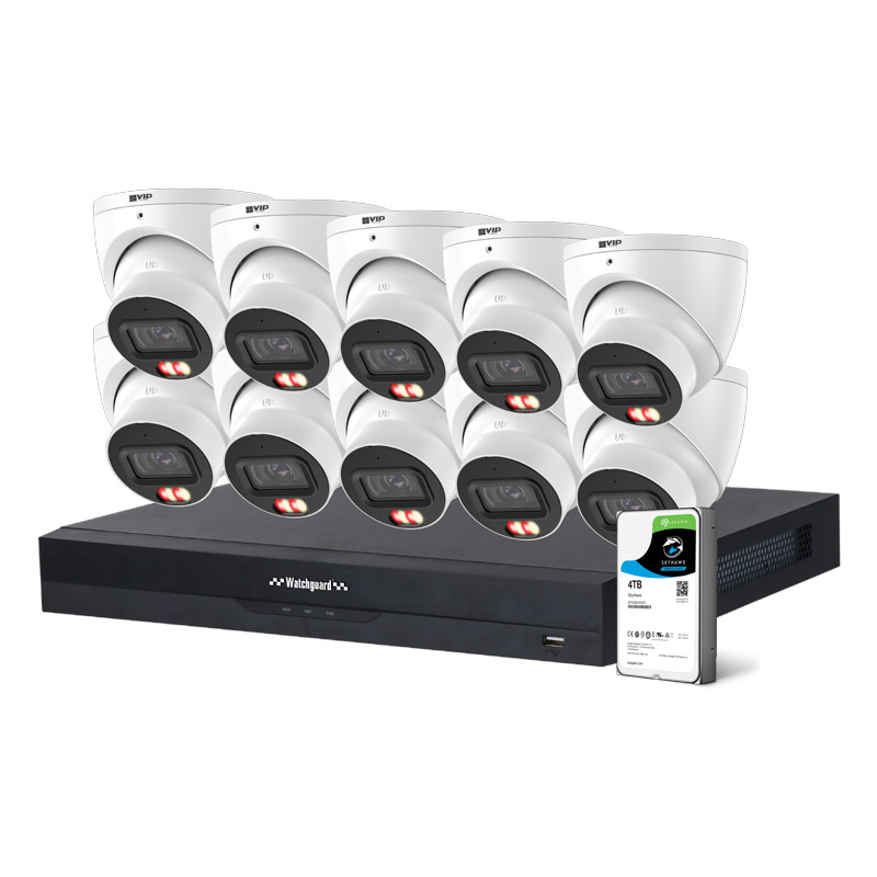 6.0MP AI Smart Dual Light CCTV Kit, 10 Cams (4TB) - NVRKIT-G1664-10C