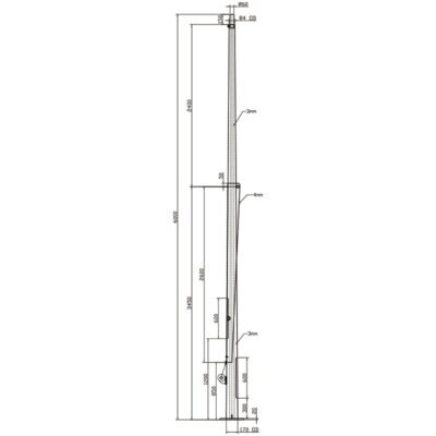 6.0m Octagonal Hinged Light Pole - Image 5