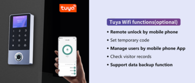 Standalone Touch IP68 Keypad, 125KHz RFID, Fingerprint, LCD, Voice and WiFi (Tuya) - Image 3