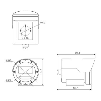 VIP Vision 4.0MP Explosion Rated Bullet - VSIPEX-4B - Image 3