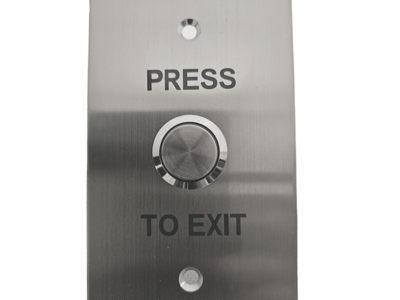 Press to Exit Button - SS - 115mm x 70mm