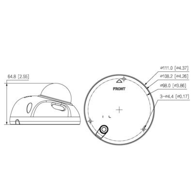 Professional AI Series 4.0MP Fixed Wedge Dome - Image 3