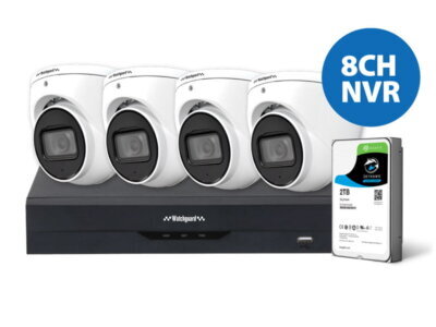 LA Series 8 Chan 6.0MP AI Surv Kit (8CH, 2TB, 4 Cams) - AOS-NVRKIT-LA862-4C