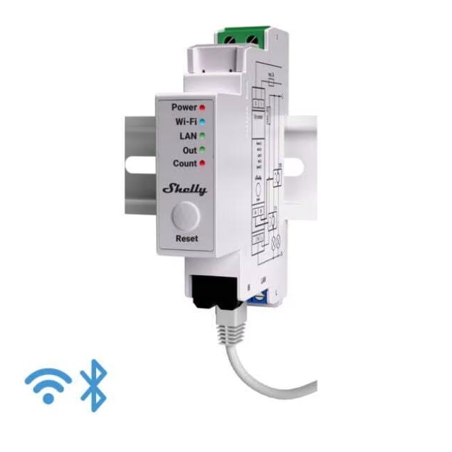 SHELLY SINGLE PHASE DIN RAIL ENERGY METER PRO