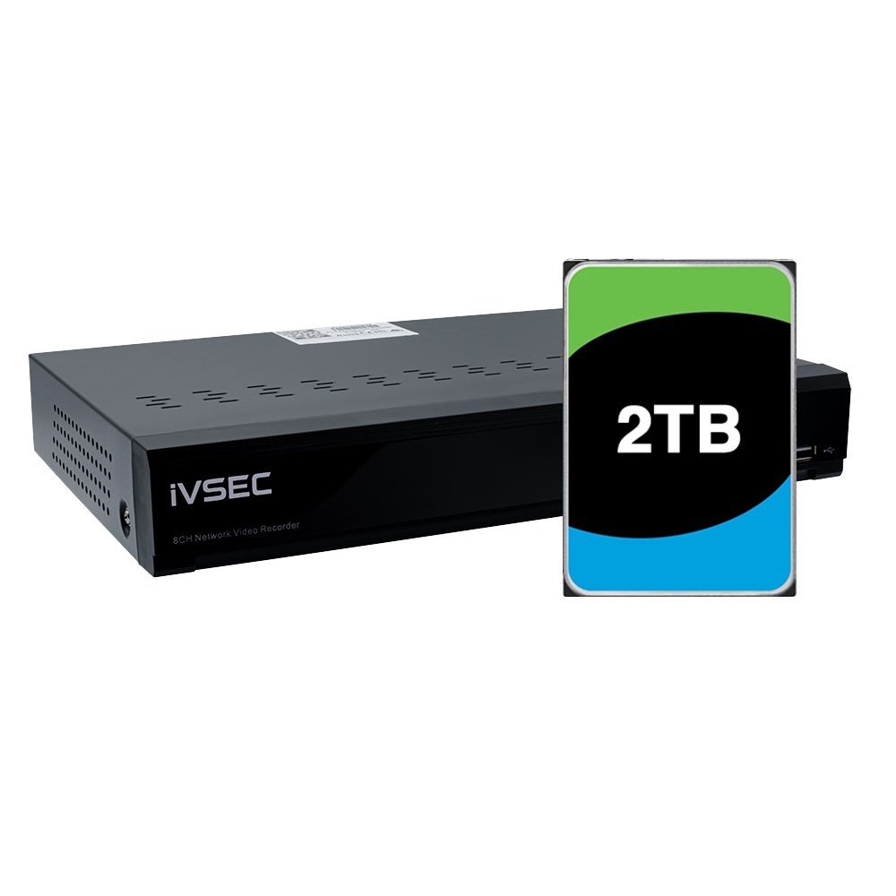 NR008XB-2TB 8-Channel PoE NVR with Pre-Installed 2TB HDD