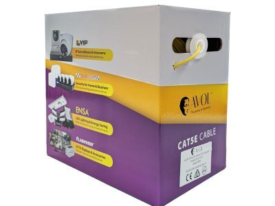 CAT5E Solid Core Cable Unshielded (Yellow) - 305m Pullbox - CAT5-C471Y