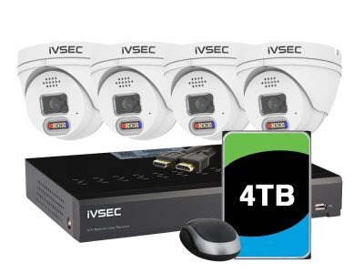 IVSEC KIT 4 X NC110ADX 5MP IP CAM WITH ADV DET  NR308XD-4TB 8 x PoE NVR 4K IVS