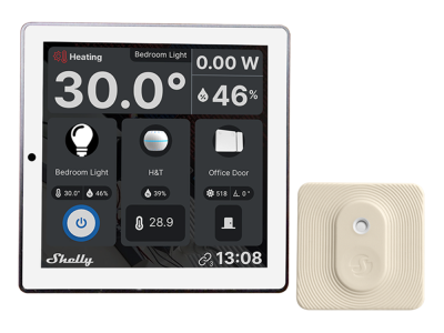 Shelly Wall Display White with Temp / Humidity Sensor