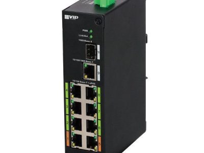 VIP Vision 8-port Unmanaged Fast Extended PoE DIN Rail Ethernet Switch - VSPOE-SW8E<br><small class="product-sku">SKU: VSPOE-SW8E</small>