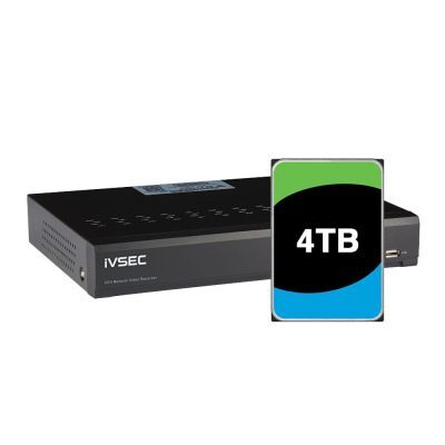 IVSEC NR308XD NVR 8 CH 12MP 8 x POE 1 BAY 4TB