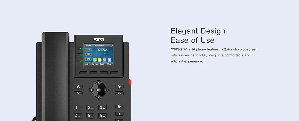X303-2 Wire IP Phone plug and play ease of use