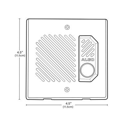 Algo 8201 front drawing dimensions