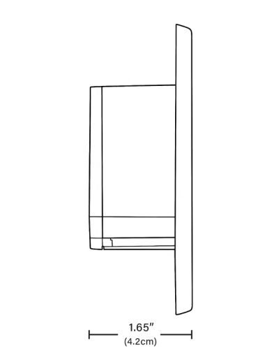 Algo 8201 side view dimensions