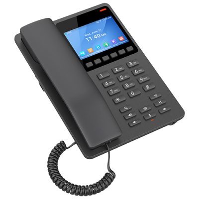 GHP631 – Compact Hotel Phone, PoE- Black angled