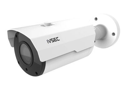 IVSEC Bullet IP Camera, 5MP @ 15fps, Motorised 2.8mm – 12mm Lens, POE, IP66, 40m IR