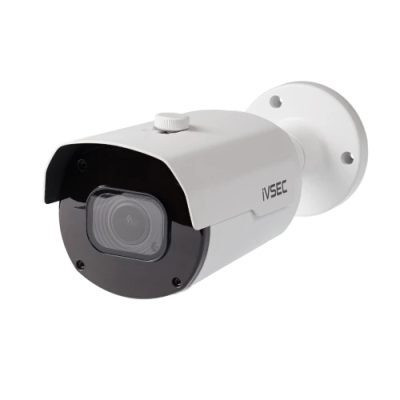 IVSEC Bullet IP Camera, 8MP @ 20fps, Motorised 2.8mm – 12mm Lens, POE, IP66, 45m IR AI