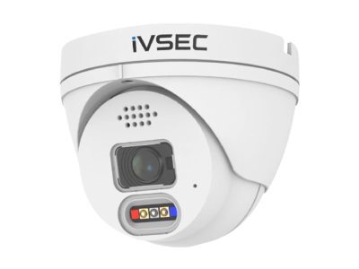 IVSEC Dome IP Cam, 5MP, Fixed 2.8mm Lens, IP66, 25m IR, Active Deterrent