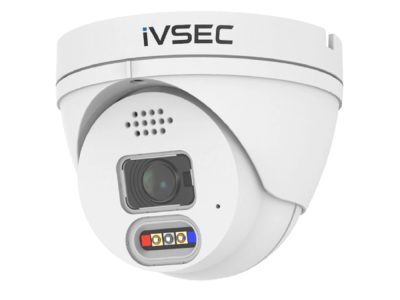 IVSEC Turret IP Cam, 8MP, Fixed Lens, IP66, 25m IR, Active Deterrent