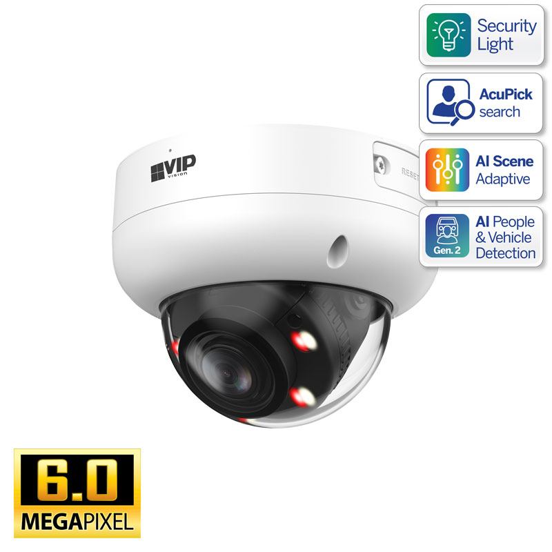 Professional AI Series 6.0MP Motorised Vandal Dome -