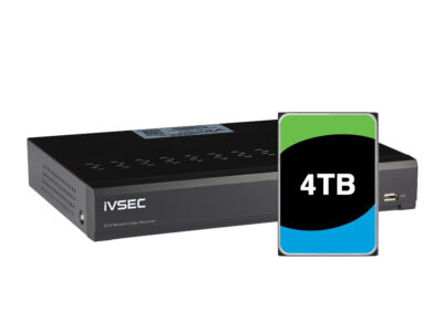 IVSEC NR3082XB NVR 8 Channels,12MP, 8 x PoE Ports, 2 Bays, H265, 4TB HDD
